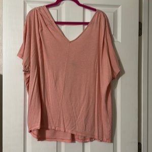 Old Navy XXL orange and white striped light weight shirt